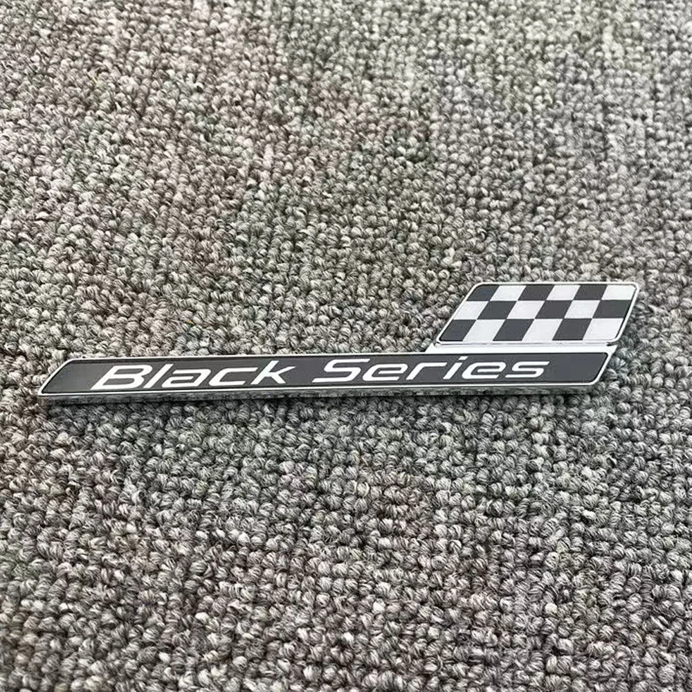 Distintivi In Abs Flat Emblem Grid Black Series Logo Sticker Nero Per Mercedes Benz Black Series