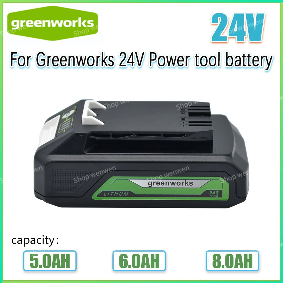 Greenworks Il Prodotto Originale È 100% Nuovissima Batteria Agli Ioni Di Litio Greenworks 24V 5.0Ah/6.0Ah/8.0Ah (Batteria Greenworks)