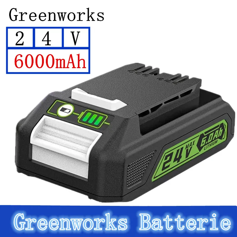 Greenworks 24V 6,0 Ah Batterie Tasche 708,29842 Batterie Al Litio Kompatibel Mit 20352 22232 24V Greenworks Batterie Werkzeuge