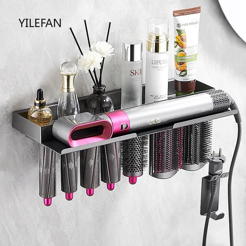 Supporto Di Stoccaggio Per Dyson Airwrap Rack A Parete Per Dyson Airwrap Accessori Per Ferro Arricciacapelli Per L'Organizzatore Del Bagno Di Casa