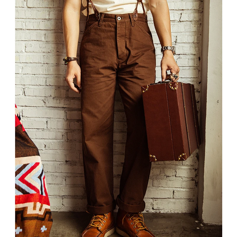 Red Tornado Chino Pants Pantaloni Casual Da Uomo In Stile Retrò Con Retro In Stile Dritto
