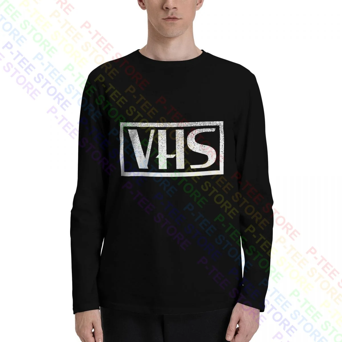 Retro Vhs Video Home System Cassette Tape Recorder 80S 90S T-Shirt A Maniche Lunghe T-Shirt Tee Vtg Hip Hop