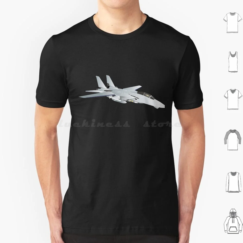 American F-14 Jet Fighter T Shirt 6Xl Cotton Cool Tee F 14 F14 Tomcat Jet Jet Fighter Fighting Military Airforce Grey Aviation