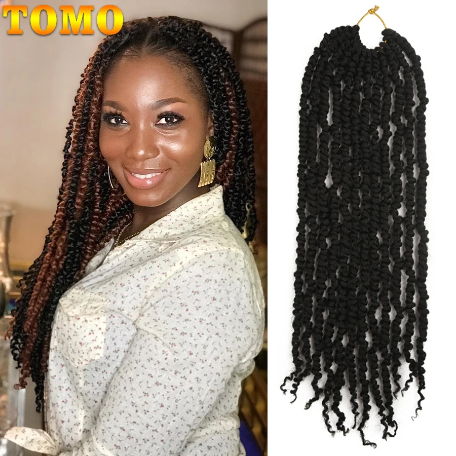 Tomo Soffici Trecce All'Uncinetto Trecce Sintetiche A Molla Capelli 12 Radice Ombre Trecce Estensioni Dei Capelli Trecce Passione Twist 12/18/24 Polli