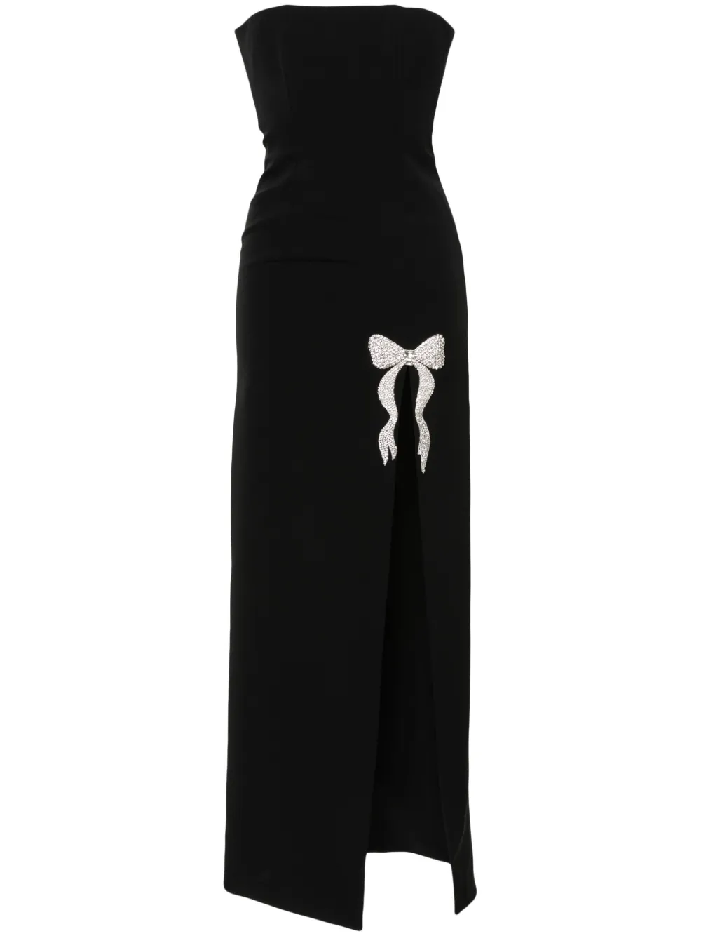NISSA crystal-embellished maxi dress - Nero