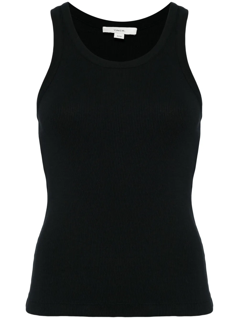 Vince ribbed-knit sleeveless tank top - Nero