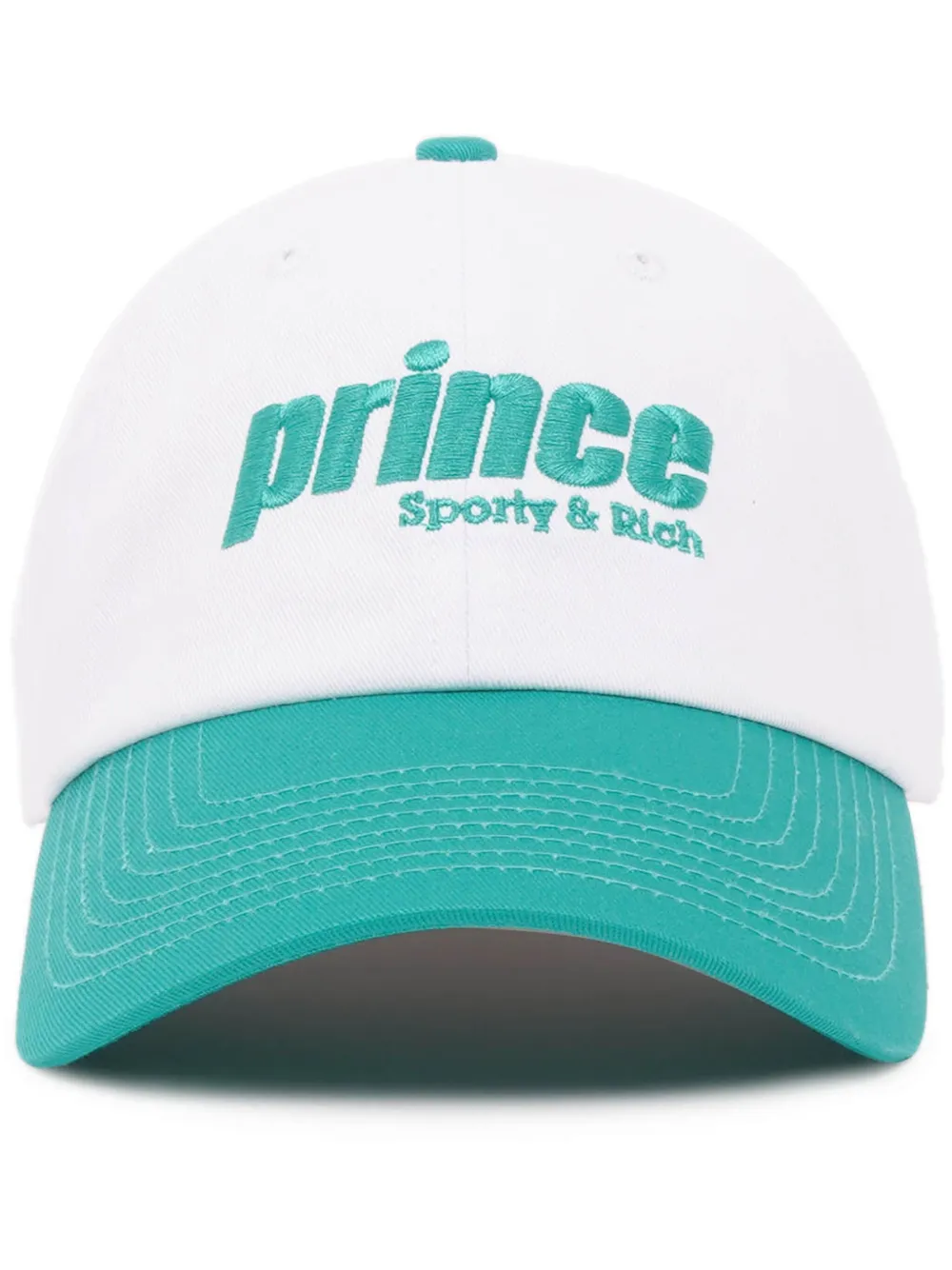 Sporty & Rich Prince Sporty embroidered cotton cap - Bianco