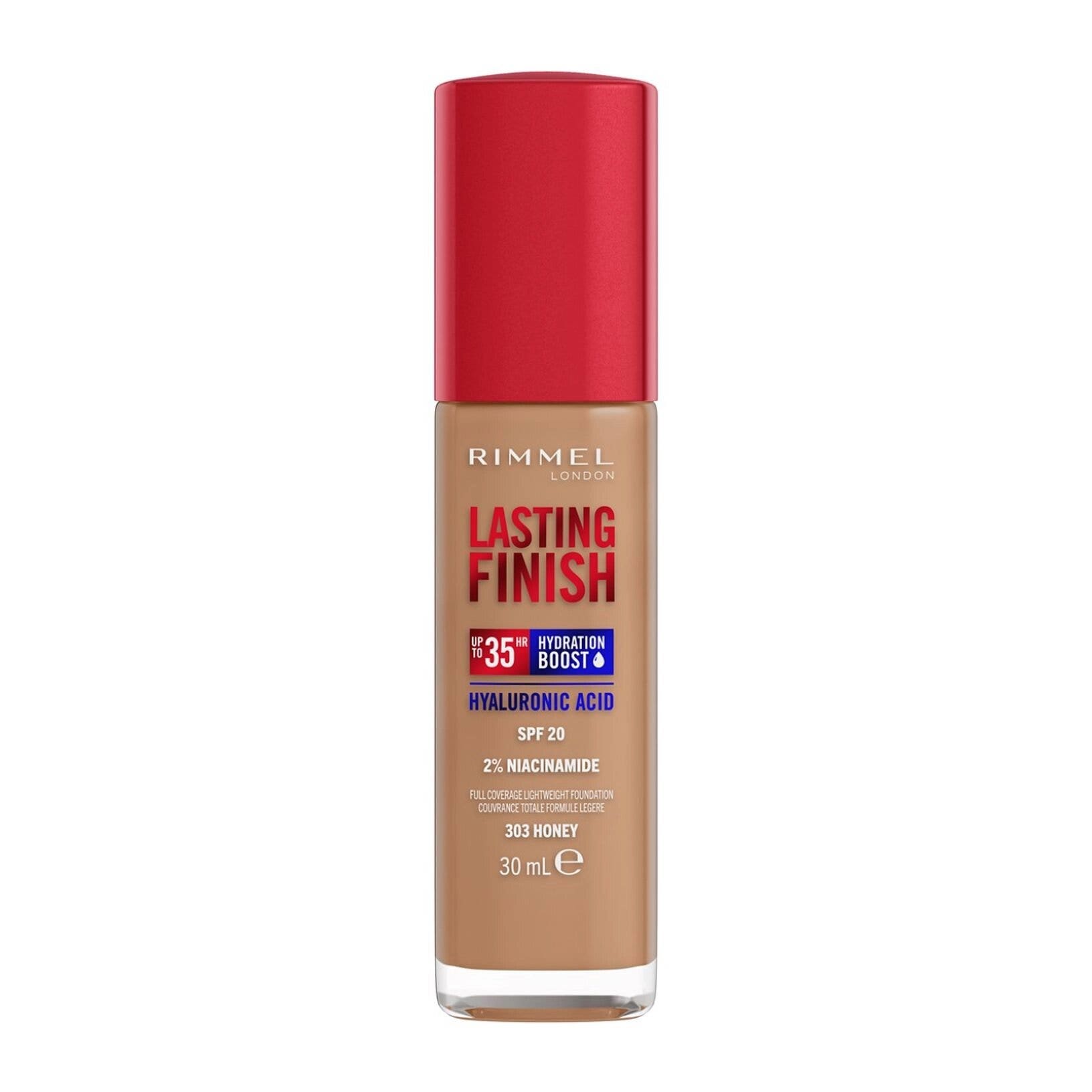 Rimmel Fondotinta Lasting Finish 35h Con Acido Ialuronico 303 Honey 30ml