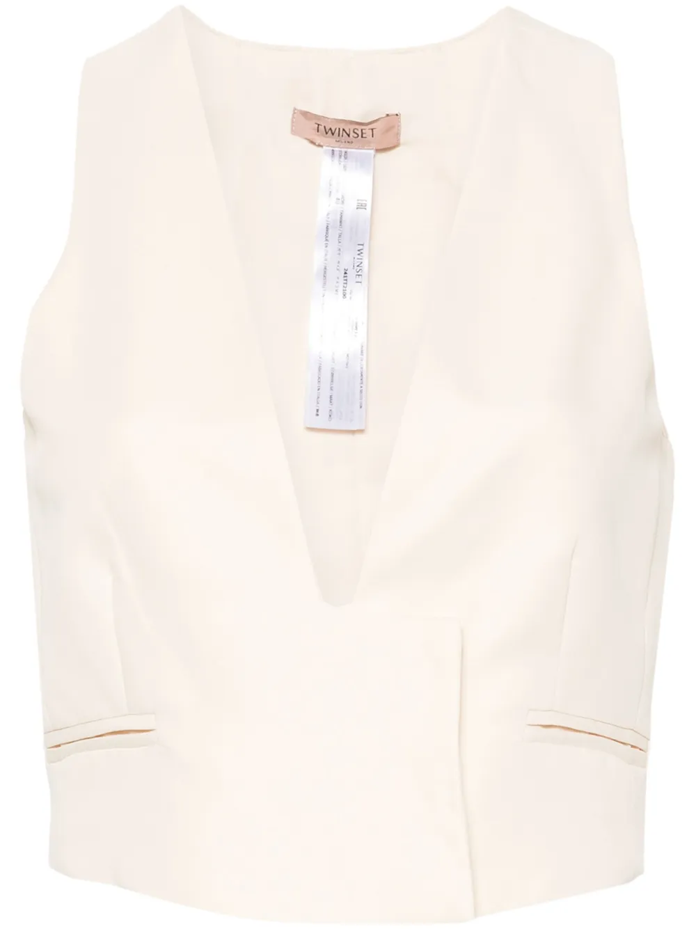 TWINSET slub-texture waistcoat - Toni neutri