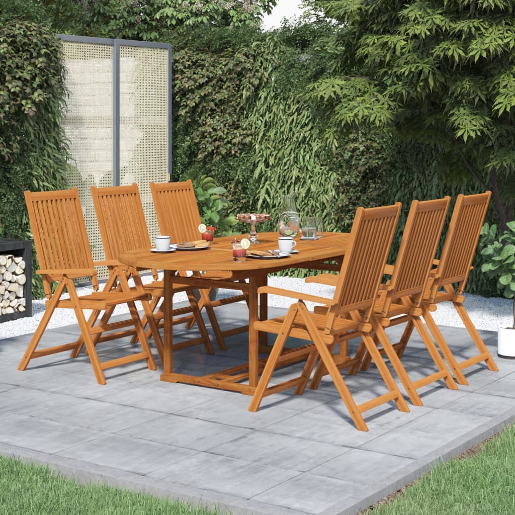 vidaXL Set da Pranzo da Giardino 7 pz in Legno Massello di Acacia