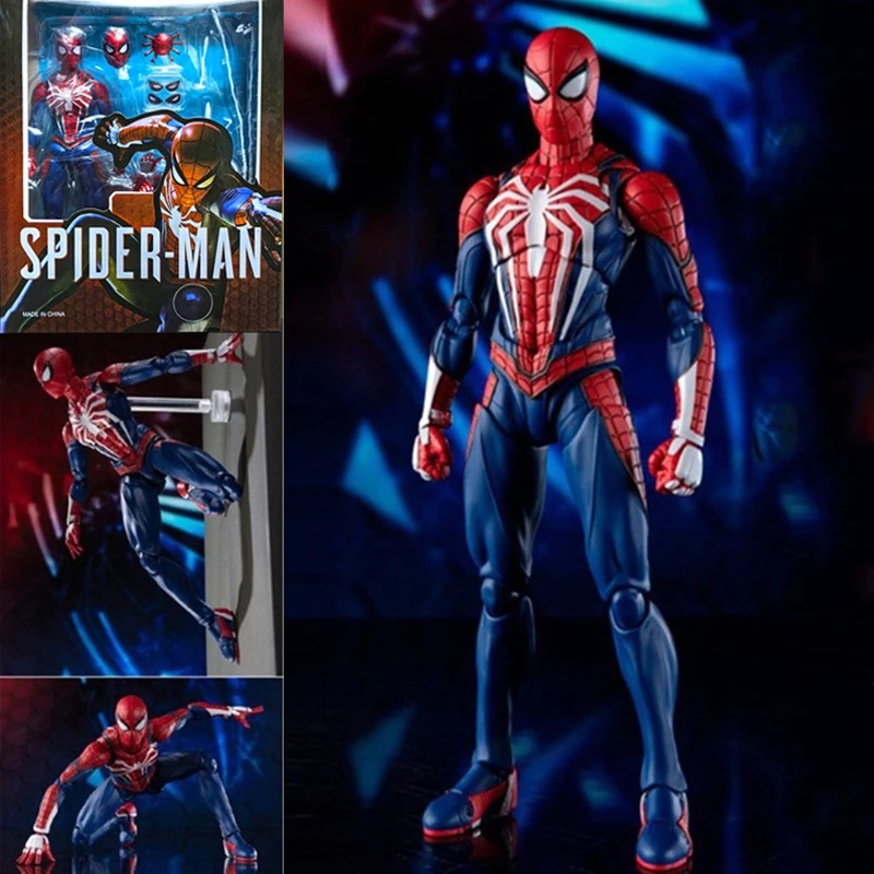 Marvel Spider Man 2 Upgrade Suit Game Edition Figure Peter Parker Spiderman Action Ps4 Ps5 Modello Mobile Da Collezione Regali Giocattolo