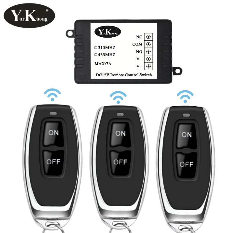 Interruttore Telecomando 433.92Mhz Dc 12V 10A Relè Contatto Porta Controllo Accessi Blocco Porta Elettrica Interruttore Wireless Smart Home Rf Rc