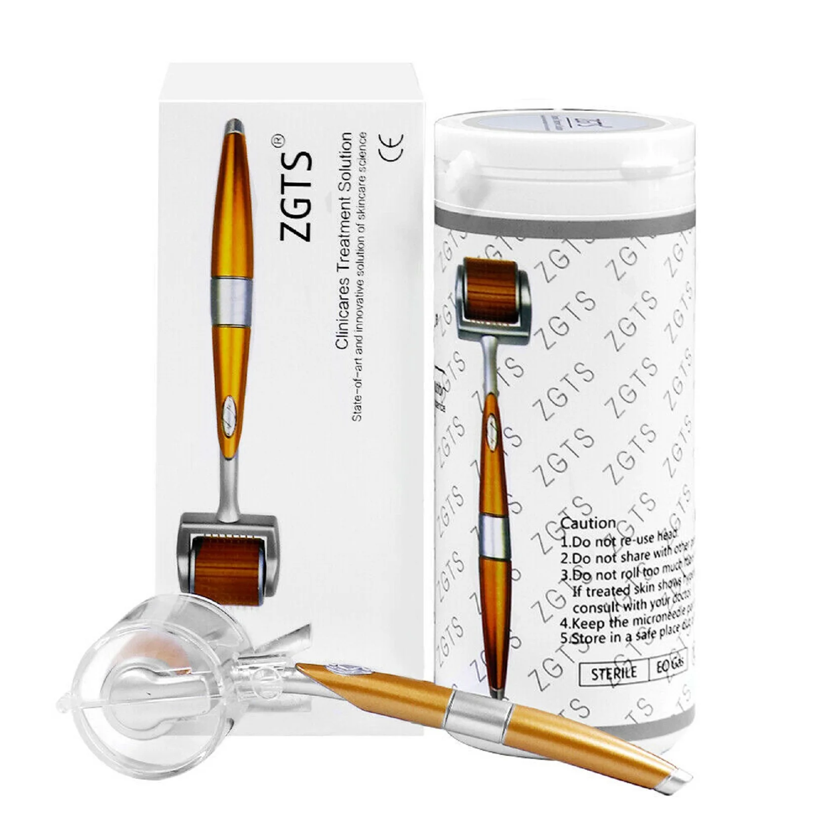 Derma Roller Real Aghi, 192 Titanio Microneedles Dermaroller Micro Needle Roller Microneedling Derma Kit Di Aghi