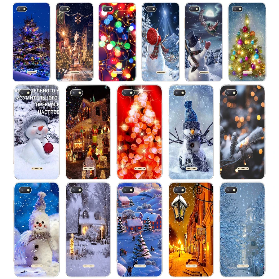 39Sd Christmas Lights Custodia Morbida In Silicone Tpu Cover Per Xiaomi Redmi 6 Pro 6A Note 5 6 Pro Mi 8 Lite