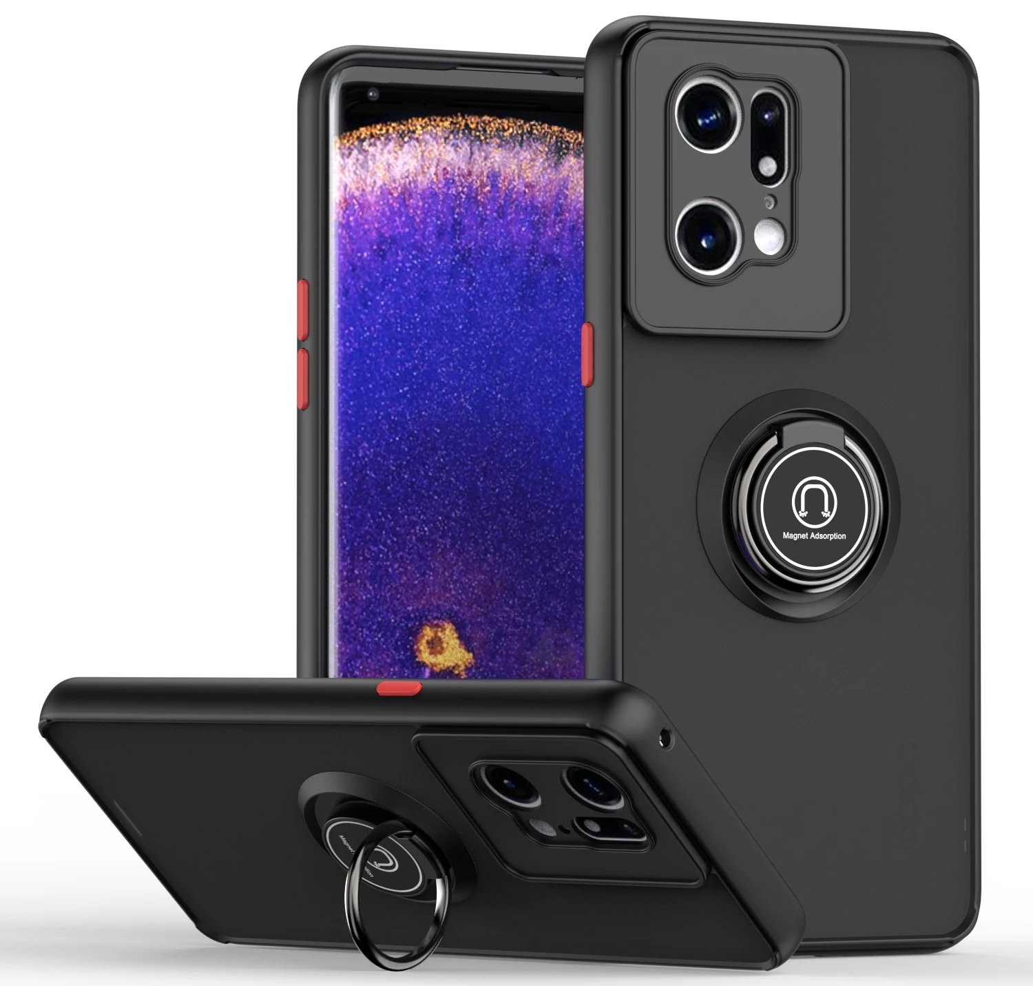 Custodia Per Staffa Di Rotazione 360 Oppo Find X5 Lite Custodia Magnetica Per Veicoli Oppo Find X5 Lite/Find X5 Pro/Oppo Find X6/Find X6 Pro