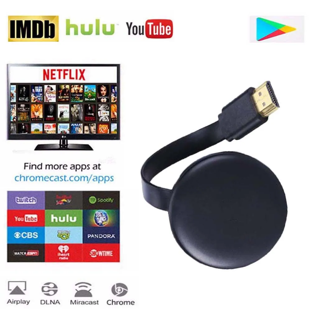 2.4Ghz Tv Stick Video Wifi Display Hd Mirroring Dongle Ricevitore Per Google Chromecast 2 3 Chrome Crome Cast Cromecast 2