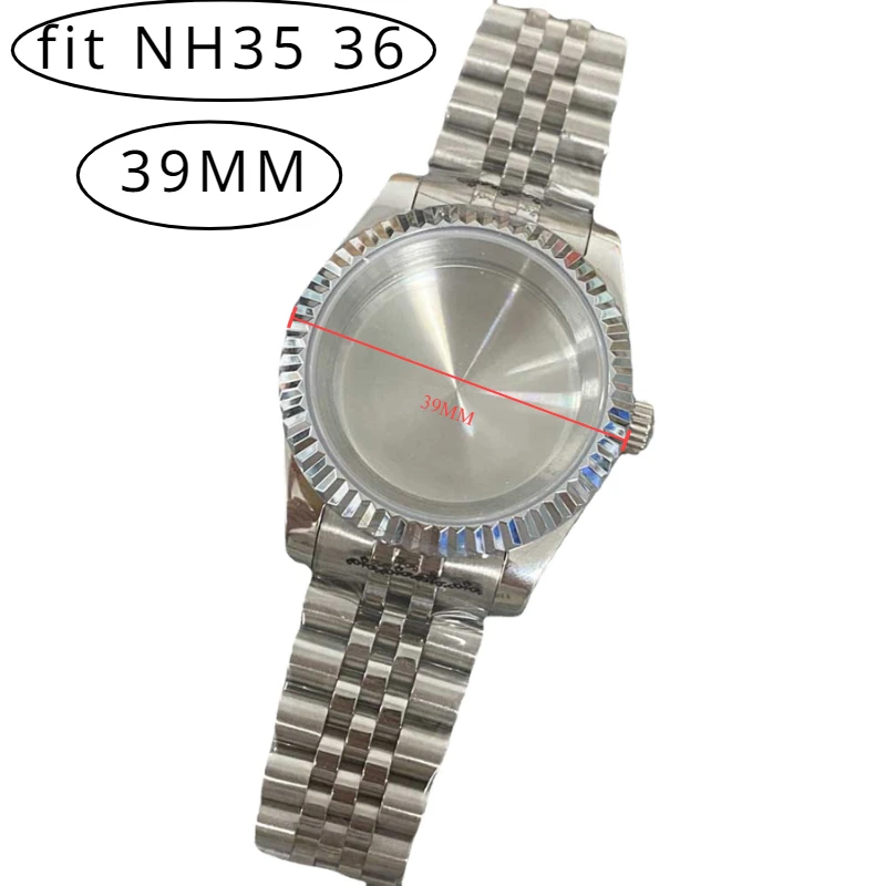 Cassa Dell'Orologio 39Mm Per Rolex Datejust Style Cassa A Movimento Costante Cinturino In Acciaio Inossidabile Vetro Zaffiro Adatto Per Movimento Nh35