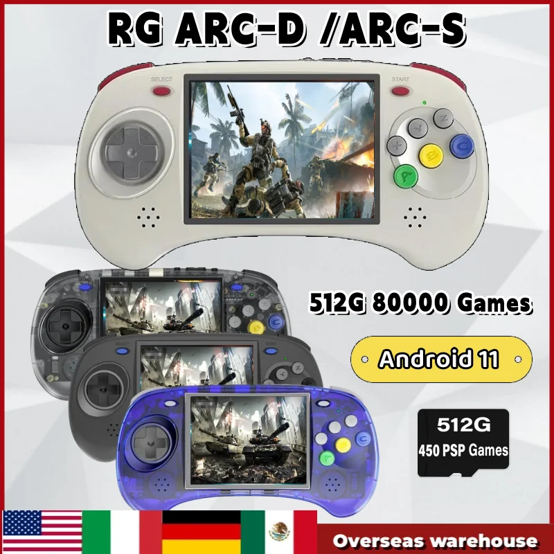 Rg Arc Anbernic Rg Arc-D Rg Arc-S Linux Android System Retro Console Di Gioco Portatile Ips Da 4.0 Pollici Regali Per Bambini Regalo Di Compleanno