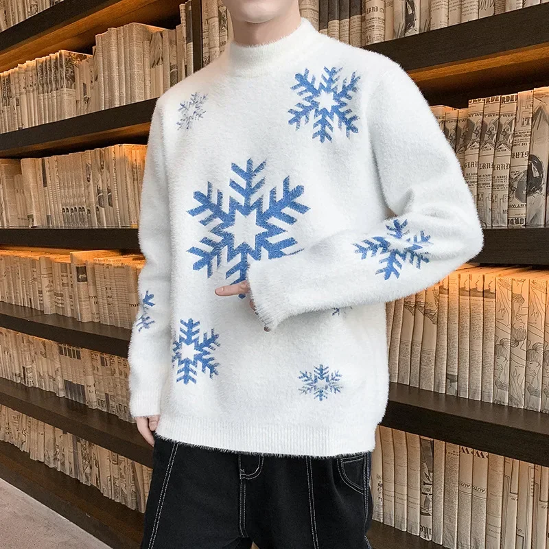 2023 New Fashion Casual Maglieria Da Uomo Girocollo Addensato Maglione Da Uomo Alla Moda Maglione Con Base Termica Da Uomo