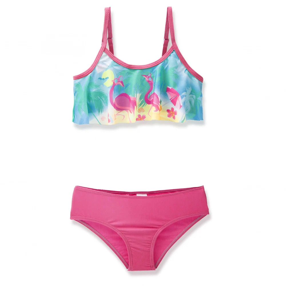 Flamingo Print Kids Girls Bikini Set 2023 Multi Style Baby Kids Costume Da Bagno Summer Beach Child Teen Swimwear Costume Da Bagno A Due Pezzi