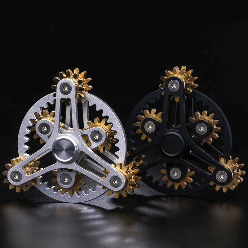 New Gear Linkage Metal Fidget Spinner Copper Edc Hand Spinner Anti Stress Finger Game Fingertip Gyro Toys Per Regali Per Adulti