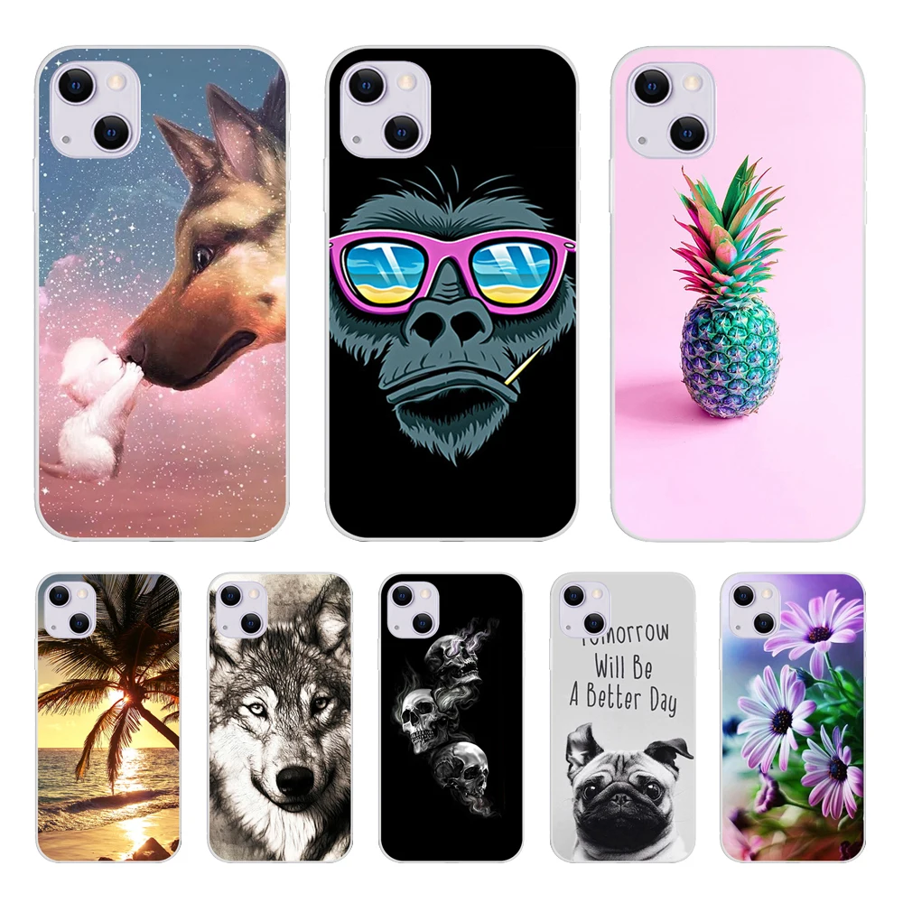 Custodia Per Iphone 13 Mini Pro Max Custodia Morbida In Silicone Tpu Cover Posteriore Per Iphone 13 Mini Pro Max Coque Capa Funda Antiurto