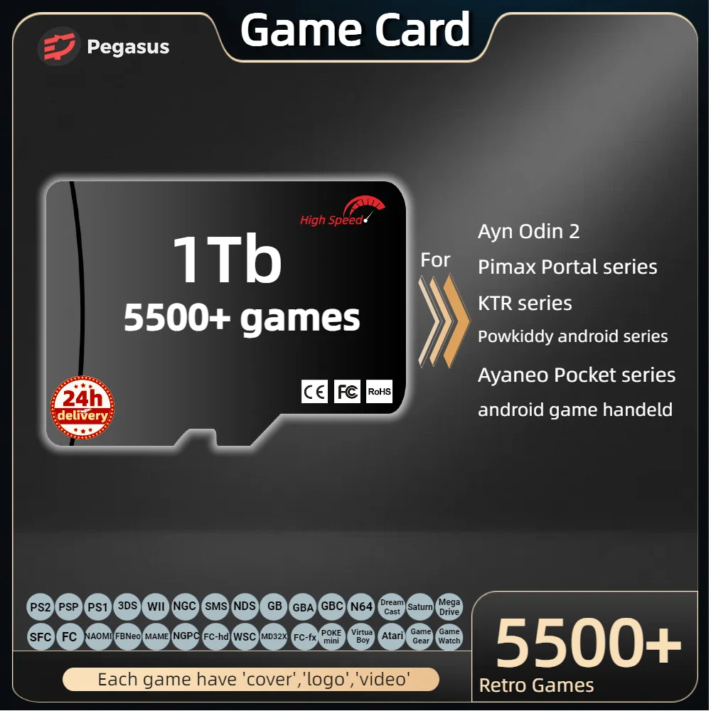 Scheda Di Gioco Di Memoria Ssd Per Ayn Odin 2 Ayaneo Pocket Serie Android Console Portatile Ps2 3Ds Giochi Retrò Pegasusg Tf 2T 1T
