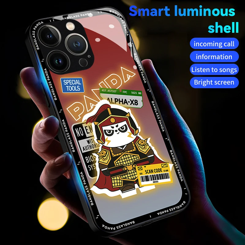Custodie Per Telefoni Wow Panda Smart Voice Controlled Lighting Cover Per Huawei Tutti I Modelli Mate 60 Pro Plus 50 40E 30 20X Conchiglie Mobili