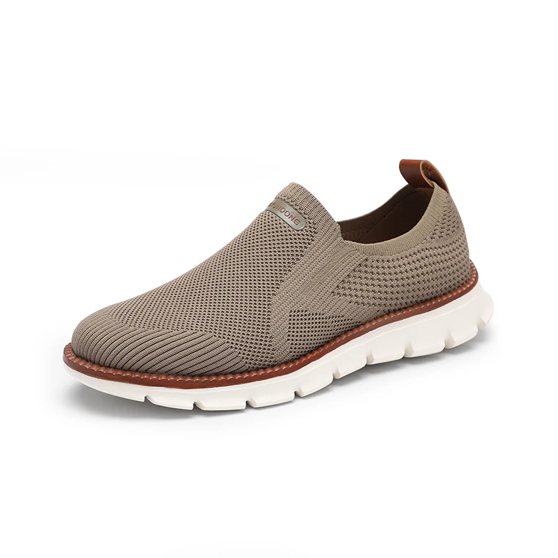 Men'S Spring New Brand Fashion Cotton Fabric Casual Shoe Male Breathable Comfy Soft  Mesh Cloth Loafers Leisure Driving Shoes