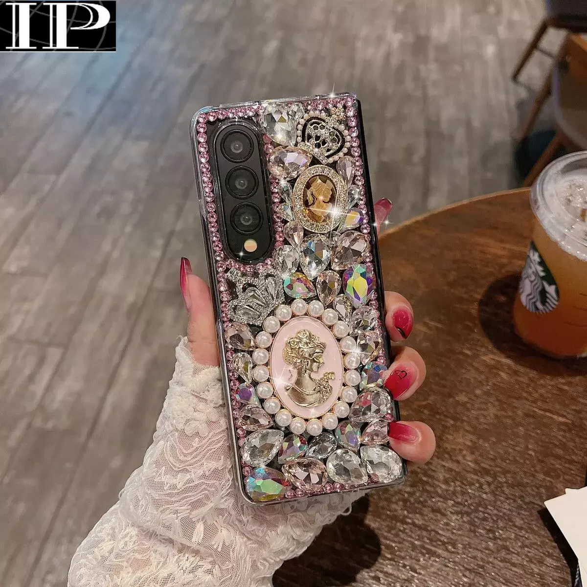 Per Samsung Galaxy Z Fold 5 4 3 2 Custodie Per Telefoni Con Diamanti Fai Da Te Luxury Crown Strass Funda Telefon Kilifi Coque
