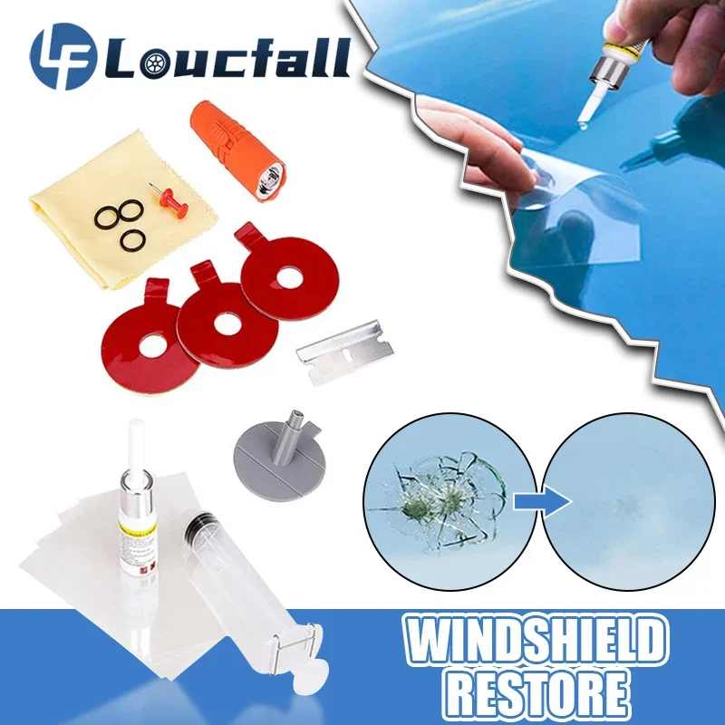 Kit Di Riparazione Del Parabrezza Dell'Auto Kit Di Riparazione Del Parabrezza In Vetro Set Di Strumenti Di Riparazione Luce Uv Kit Auto Fai Da Te Vetr