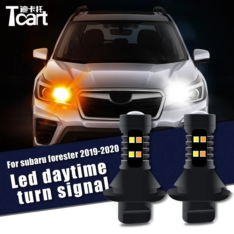 Accessori Auto Per Subaru Forester Sk 2019 2020 Led Daytime Running Light Turn Drl 2 In1