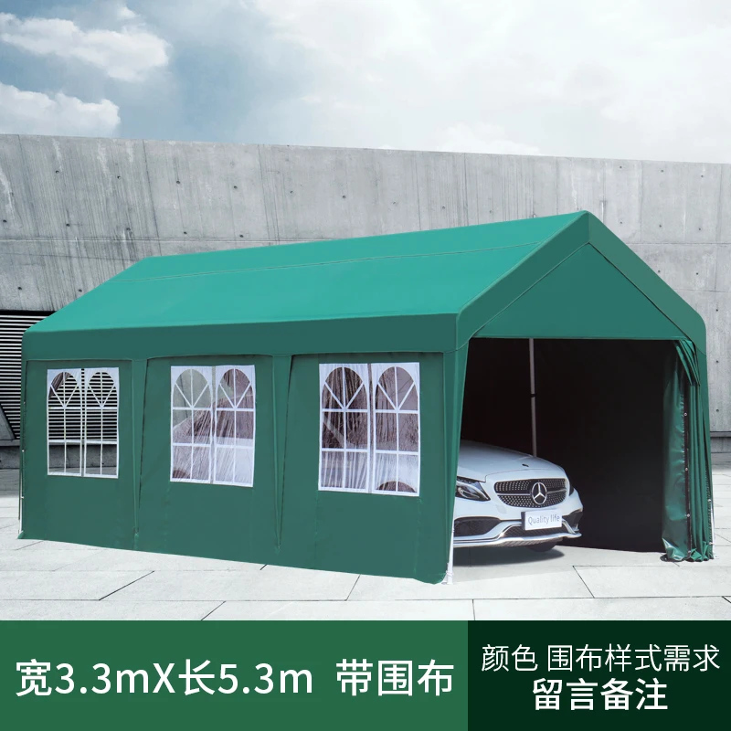 1Car Shed Parking Shed Household Automobile Parasole Mobile Garage Antipioggia Capannone Protezione Solare Esterna Tenda Semplice