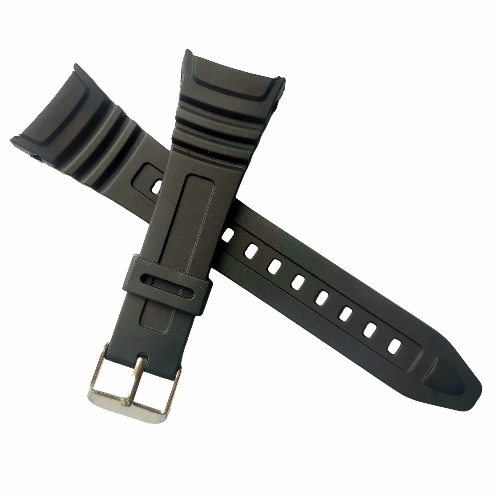 Cinturino Di Ricambio Casio Cinturino Nero In Gomma W-96H-1A W-96H-1B W-96H-2A W-96H-3A W-96H-4A2 W-96H-4A W-96H-9A