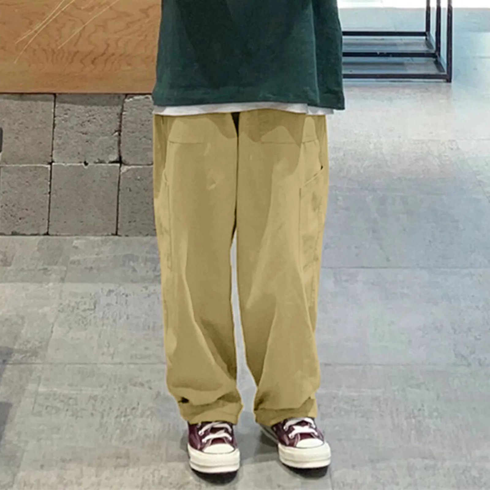 Pantaloni Cargo Militari Casual In Cotone Tinta Unita Casual Da Donna Pantaloni Larghi Traspiranti Casual Donna Pantaloni Donna Estivi