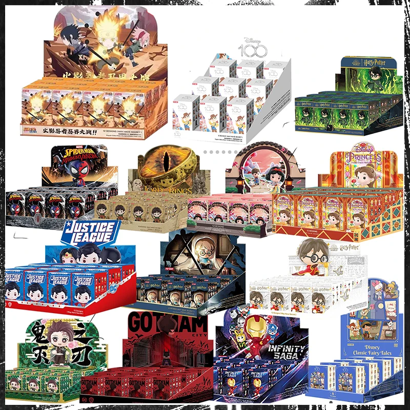 Popmart Blind Box Whole Box Intere Vendite Popolare Ip Harry Potter Mystery Box Disney Naruto Demon Slayer Spider Man Lucky Box
