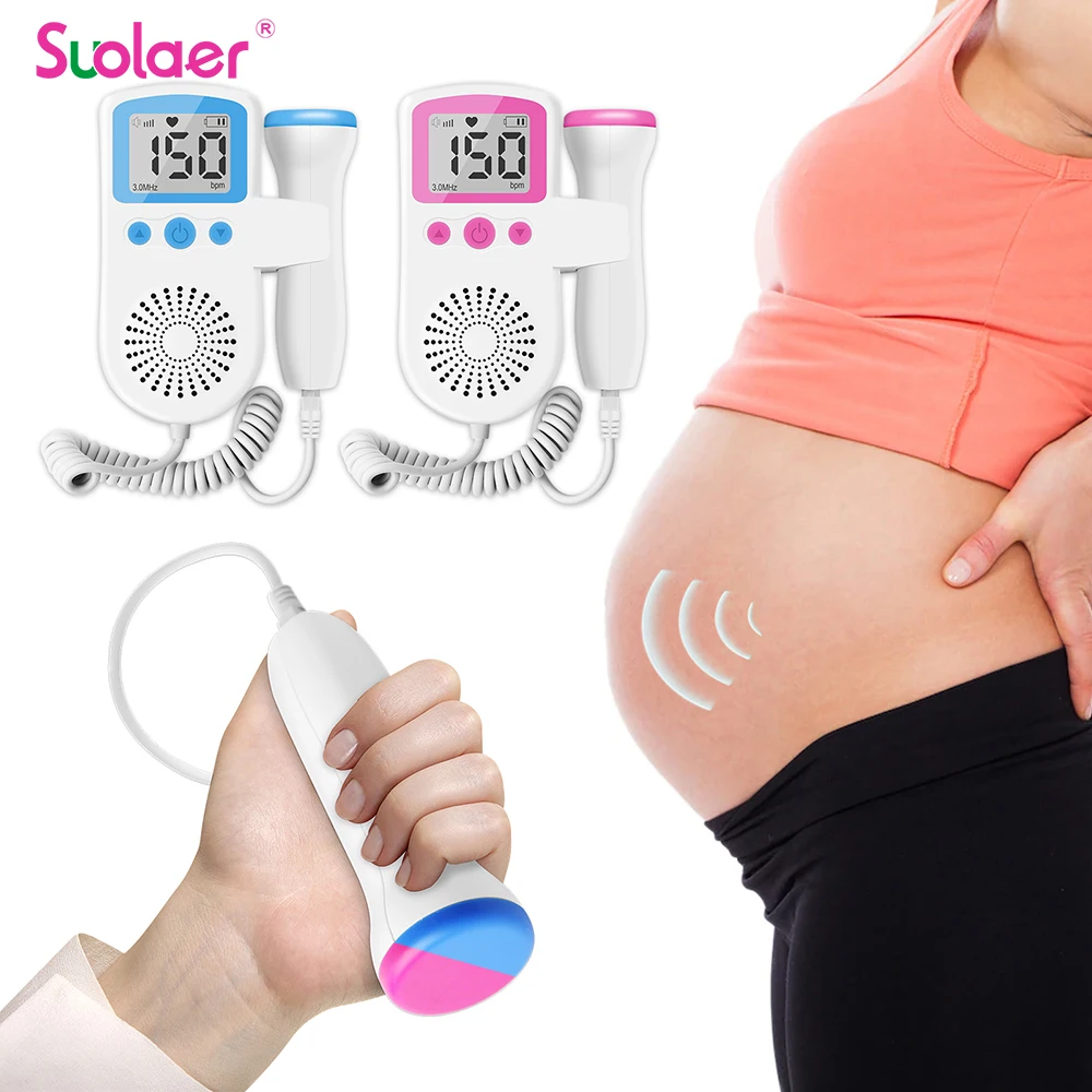 3Mhz Lcd Fetal Doppler Baby Rilevatore Di Frequenza Cardiaca Prenatale Home Sonar Doppler Stetoscopio Donne Incinte Monitor Fetale