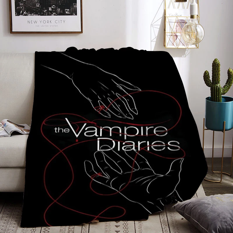 The Vampire Diary Coperta Oversize Sabanas Navideas Lenzuola Di Flanella Per L'Inverno Coperte Da Letto Letti Matrimoniali Divano Al Ginocchio Tiro Ca