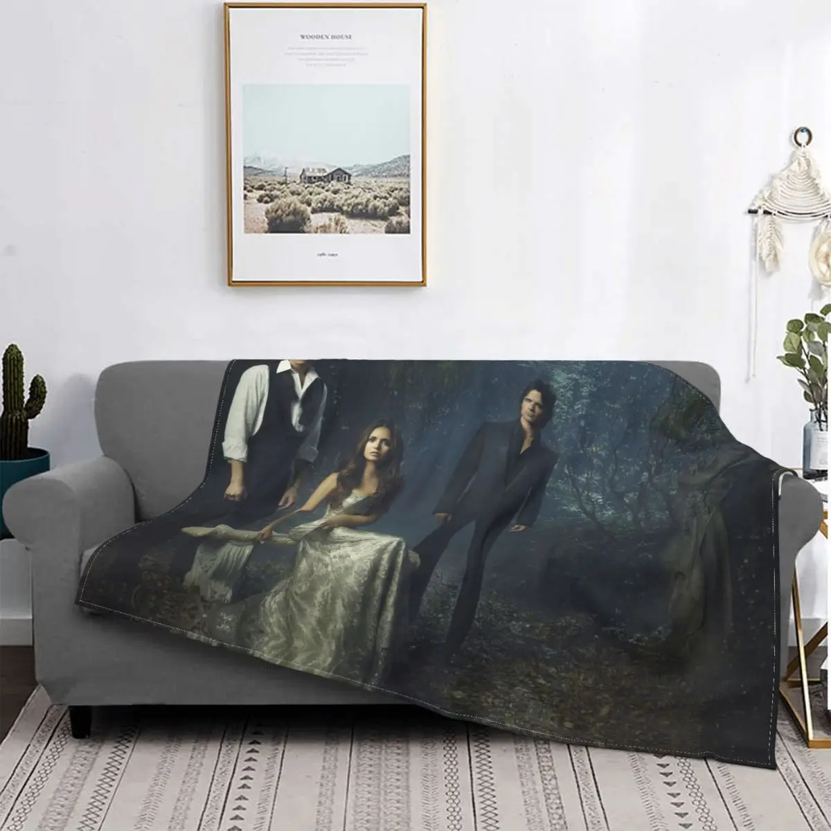 Damomo Salvatore Ena Dei Cigni Del Salvatore Del Salvatore Del Vampiro Diari Del Vampiro Decken Fleece Horror Fantasy Werfen Decken Fuir Home Divano