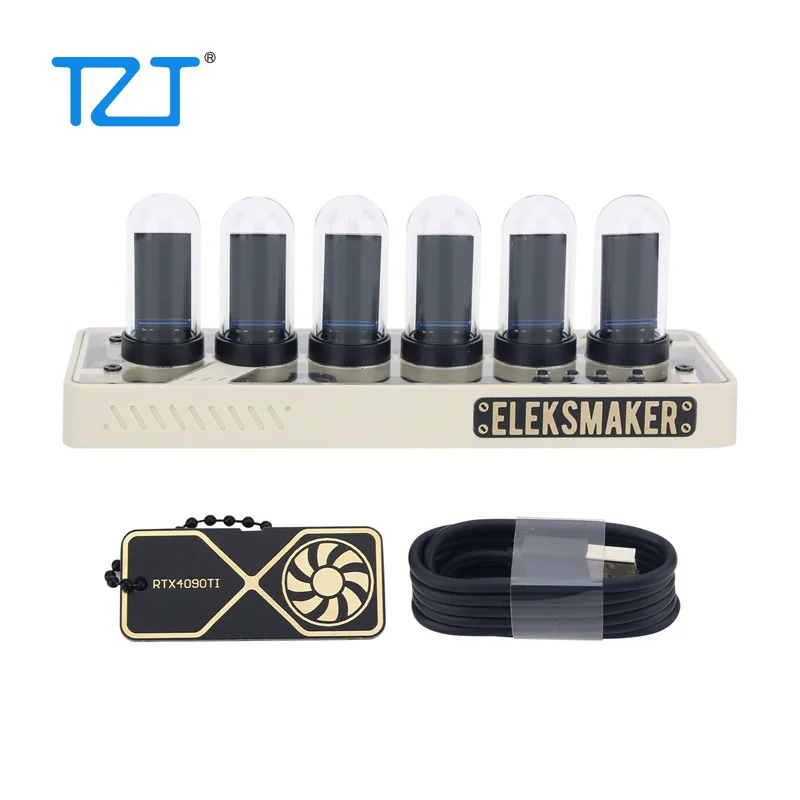 Tzt Eleksnaker Ips Pr1 Rgb Nixie Tube Clock Con Wifi E Funzione Bluetooth Per La Decorazione Del Desktop