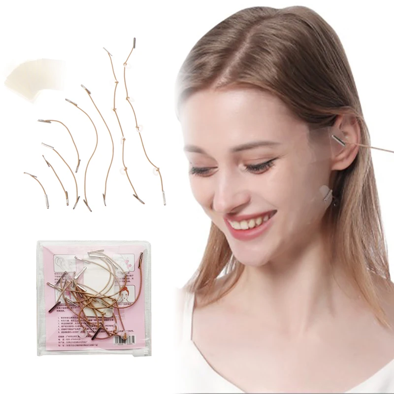 Adesivi Invisibili Per Il Lifting Del Viso V Face Patch Small Face Pull Rope Patch Maschera Facciale Istantanea Per Viso E Occhi Set Sottile Antirughe