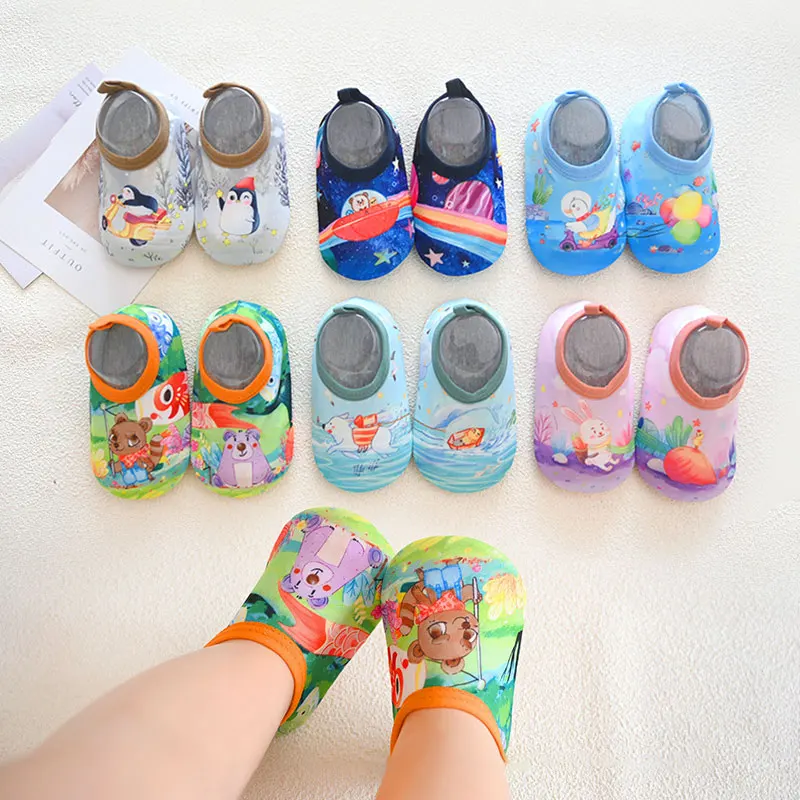 Baby Colorful Cartoon Animal Pool Beach Water Shoes Bambini Bambini Nuoto Surf Sport Sneakers Antiscivolo Indoor Outdoor Socks