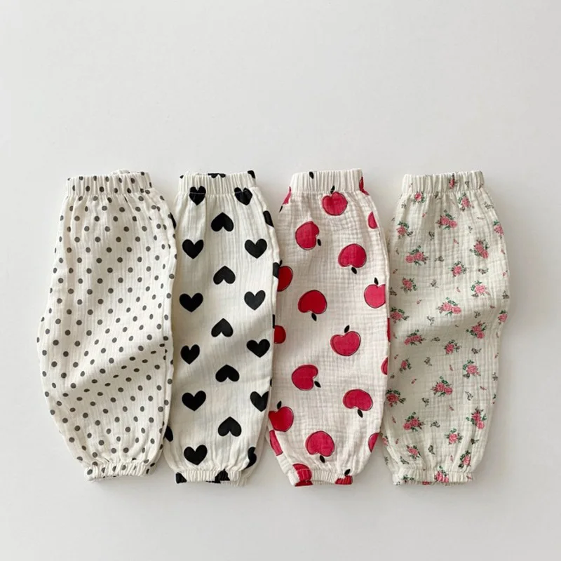 Pantaloni Per Bebè Pantaloni Per Ragazzi In Lino Pantaloni Floreali Per Bambina Capispalla Per Bambini