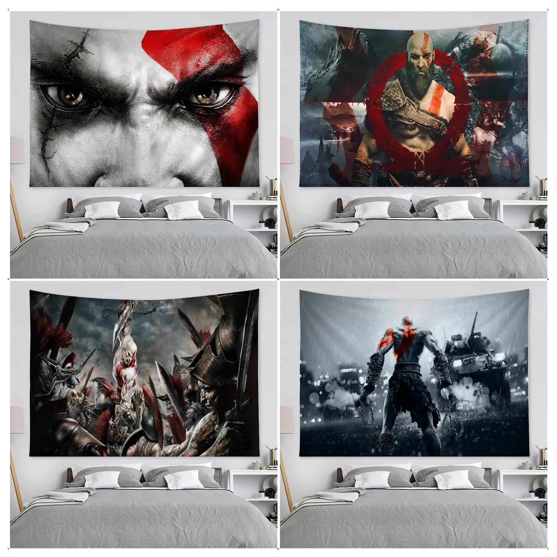 God Of War Hippie Arazzi Da Appendere Alla Parete Cheap Hippie Wall Hanging Bohemian Wall Arazzi Mandala Decor Coperta