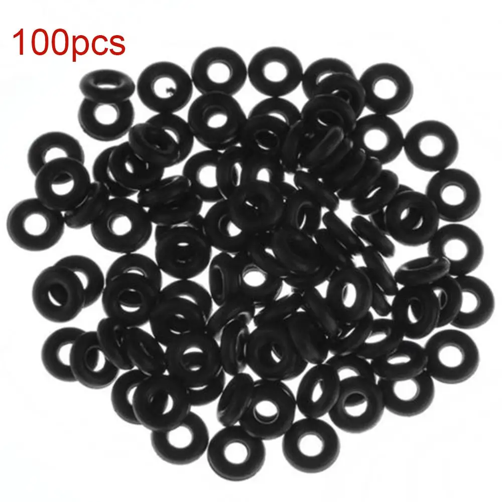 100X O-Ring In Gomma Nera Per Worms Wacky Rig O-Ring Tool Indicatore Del Morso Di Pesca