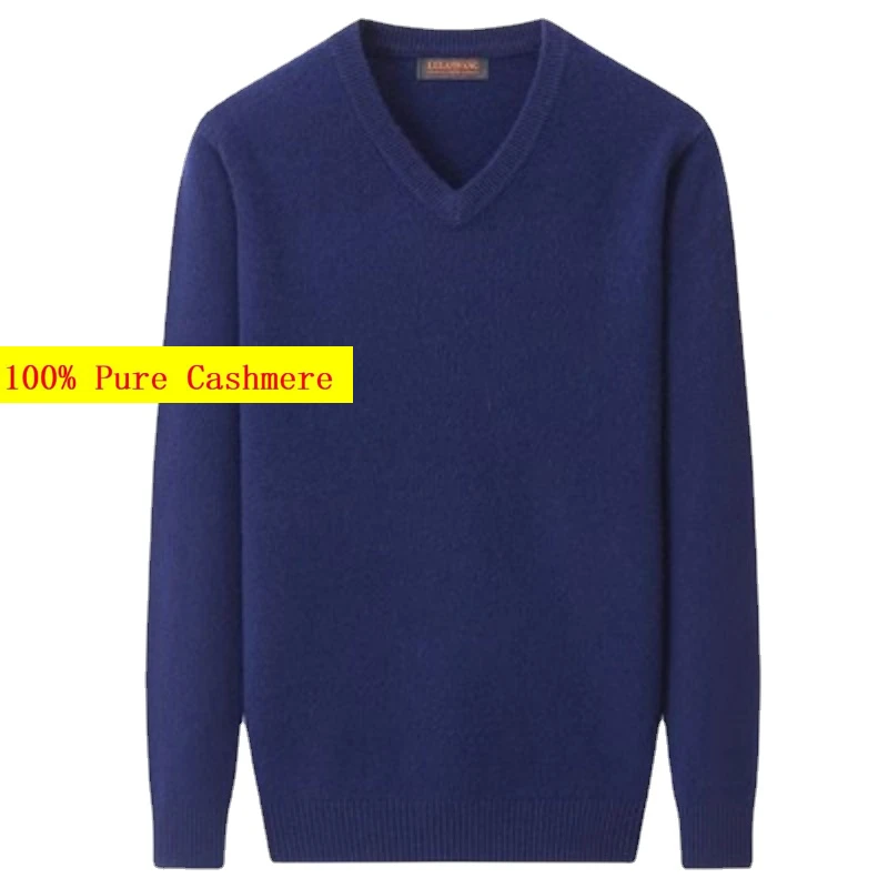 Nuovo Arrivo Autunno Inverno Uomo Scollo A V Doppio Filo Maglione Di Cachemire Addensato Maglieria Pullover Grande Taglia Xs S Mxl2Xl 3Xl 4Xl