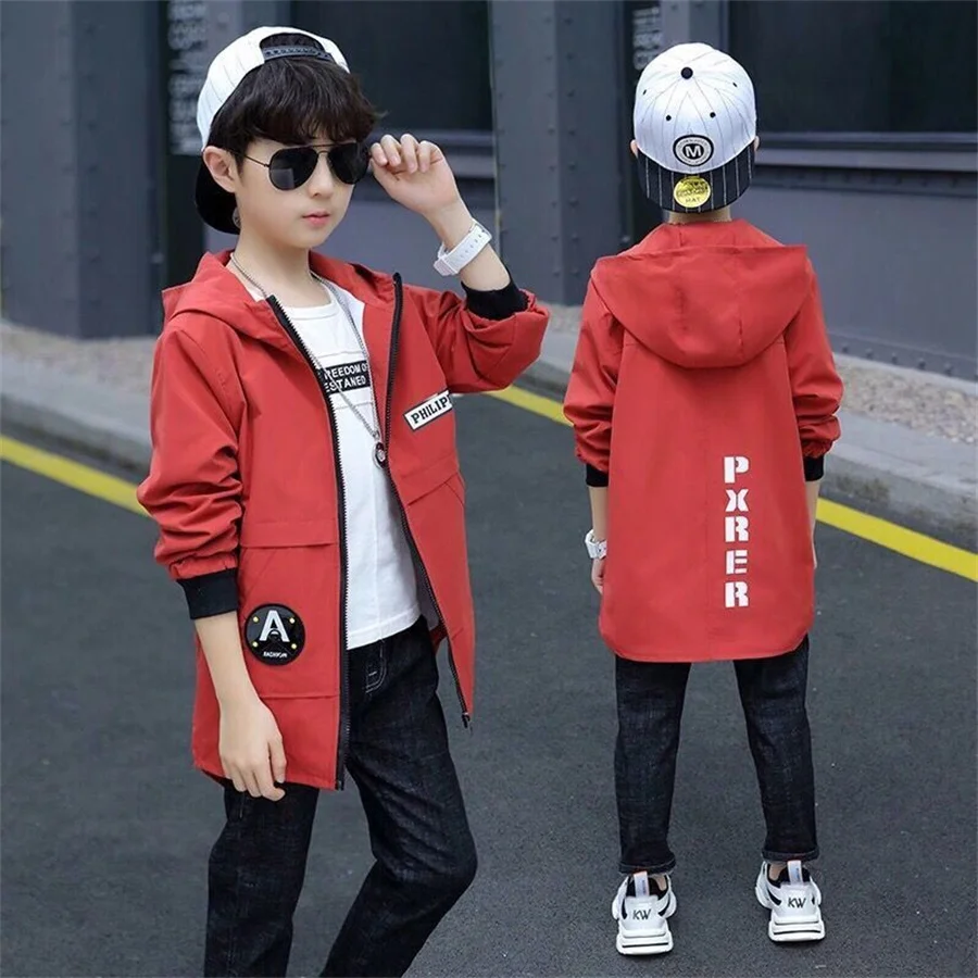 Ragazzi Giacche Autunnali Nuovi Top Alla Moda Bambini Primavera Giacca A Vento Con Cappuccio Vestiti Autunnali Per Bambini Da 3 A 14 Anni Capispalla A