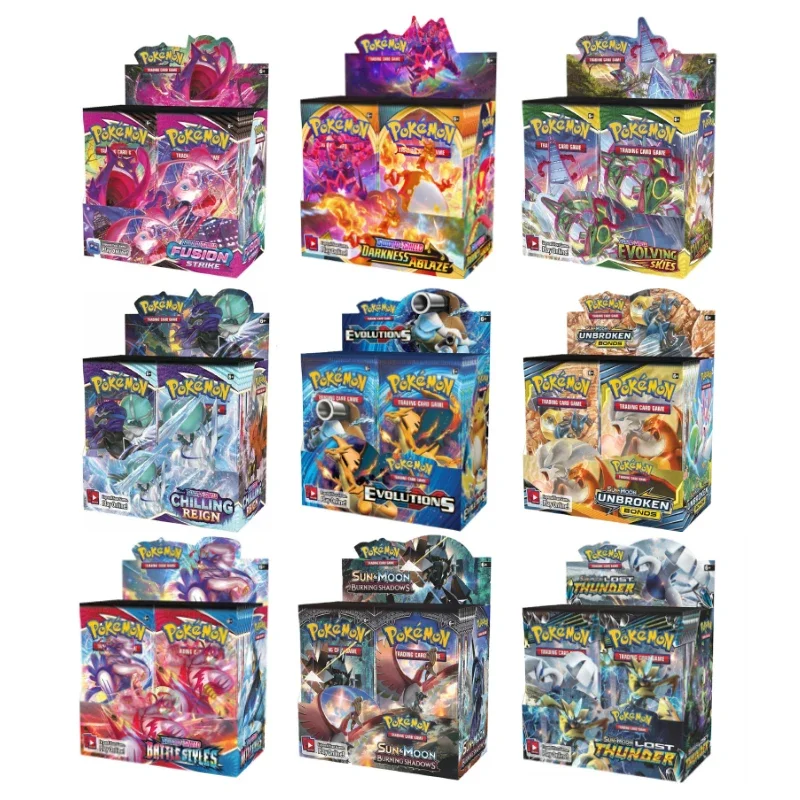 Versione Inglese Scheda Pokemon Tcg: 324 Pezzi Scarlet & Violet Ossidiana Fiamme Evolutions Booster Box Pokemon Cards 36 Pack Box Gifts