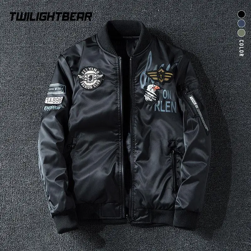 Nuovo Giubbotto Bomber Da Uomo Cappotto Giacca Reversibile Maschile Ricamo Giacca Casual Oversize Streetwear Abbigliamento Uomo 7Xl Ayb3