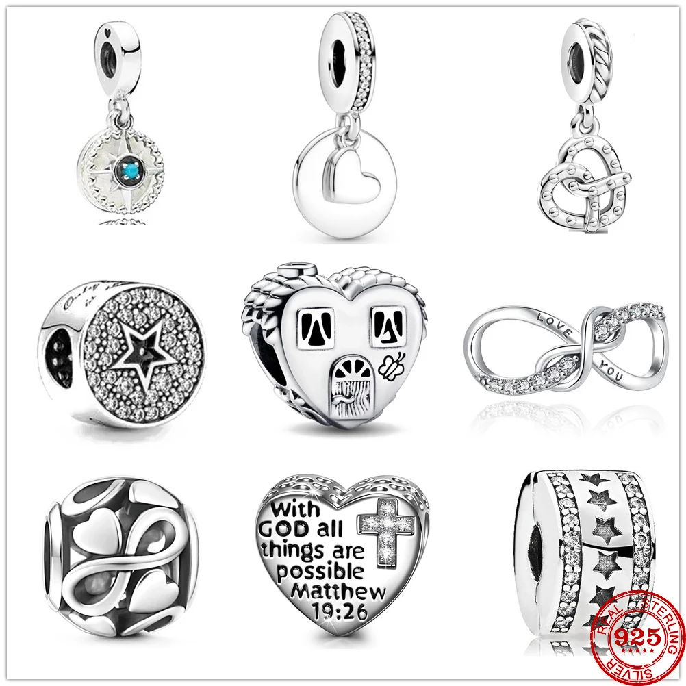 Nuovo 925 Sterling Silver Forever Family Love You Pandora Bead Fit Original Pandora Charms Bracciale In Argento 925 Gioielli Da Donna Fai Da Te